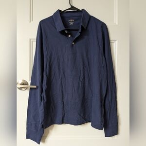 J. Crew Men's Deep Blue Polo Shirt